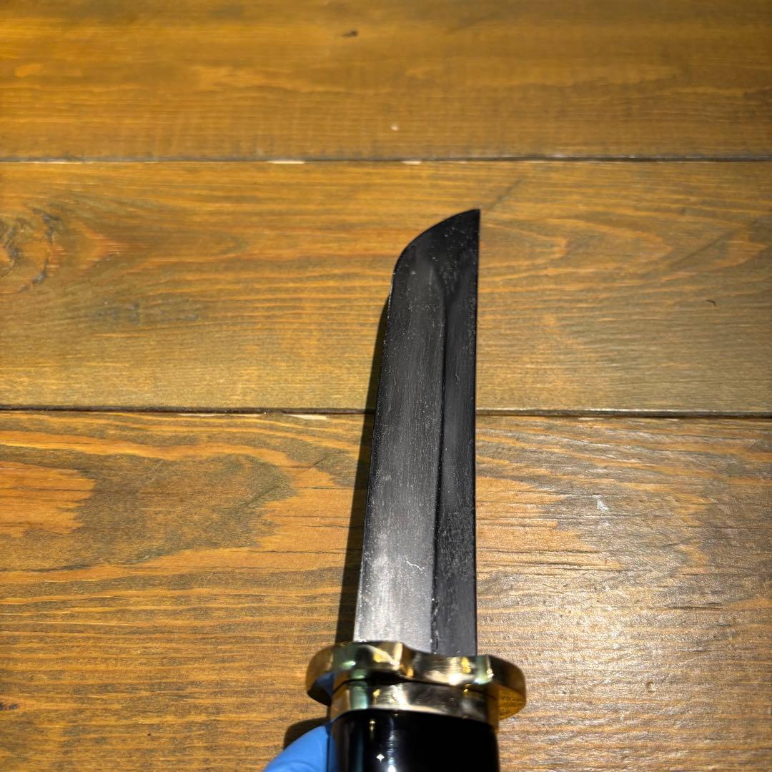 日本刀残欠クラフトナイフNo.70 左文字 黒鞘