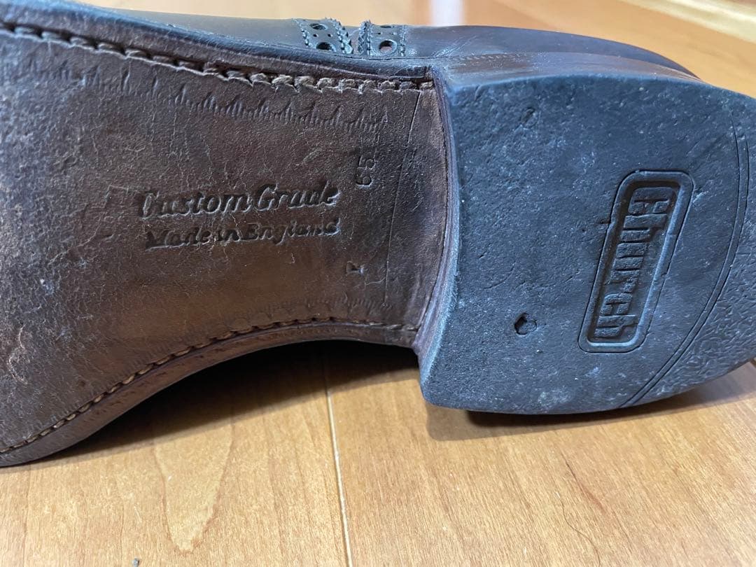 【美品3都市】旧チャーチ ディプロマット ダークブラウン65F シューツリー付