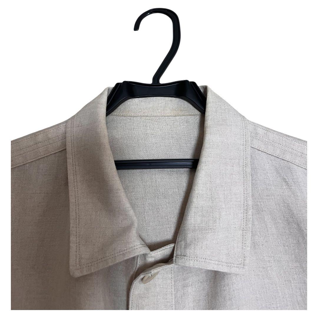 ヨウジヤマモト プールオム 18SS リネントッパーシャツ ベージュ 3