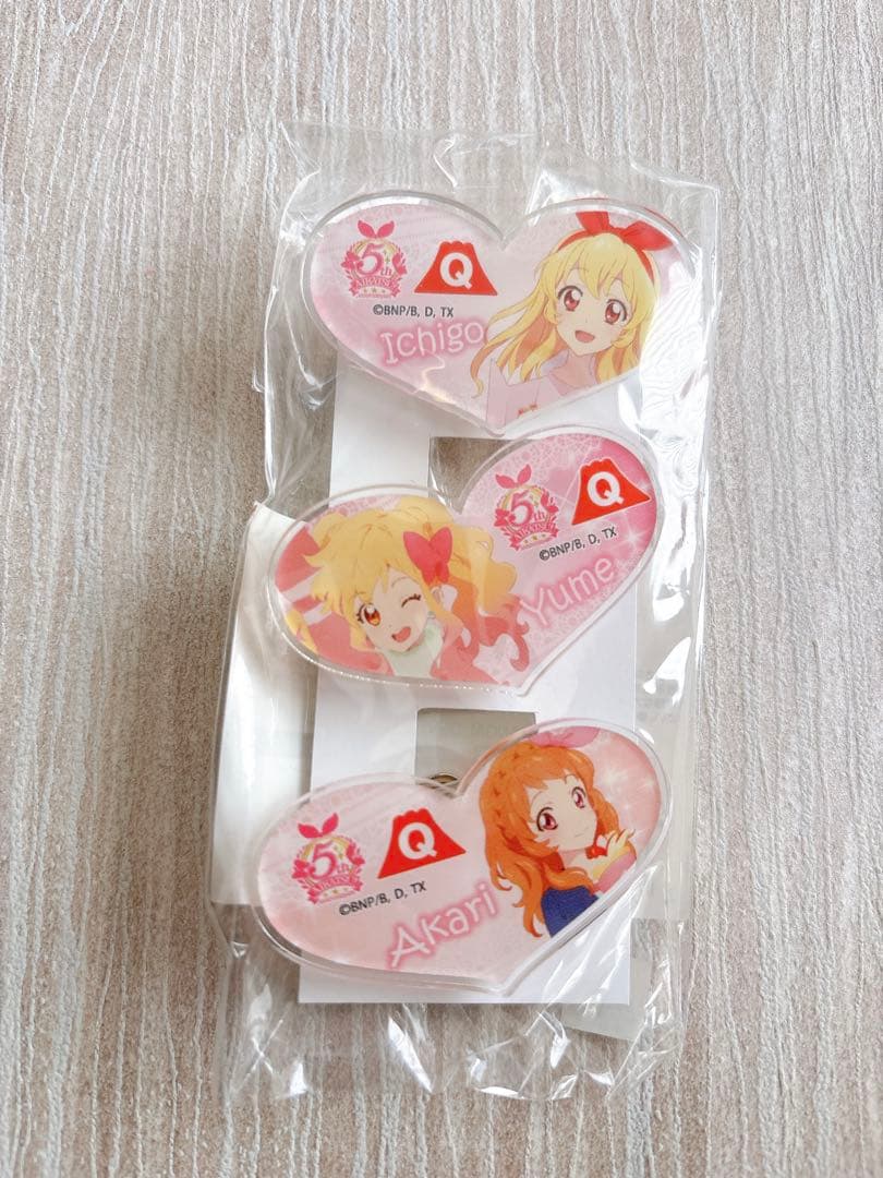 アイカツ！5周年 富士急ハイランド アクリルクリップ 3個セット