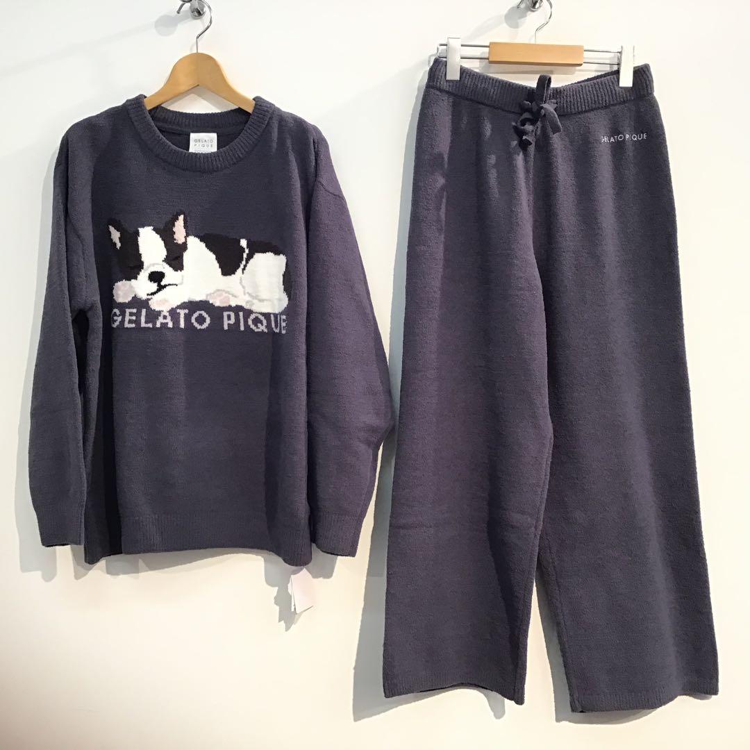 未使用⭐️ジェラートピケ＊フレンチドッグ　エアモコ　ロングパンツセット