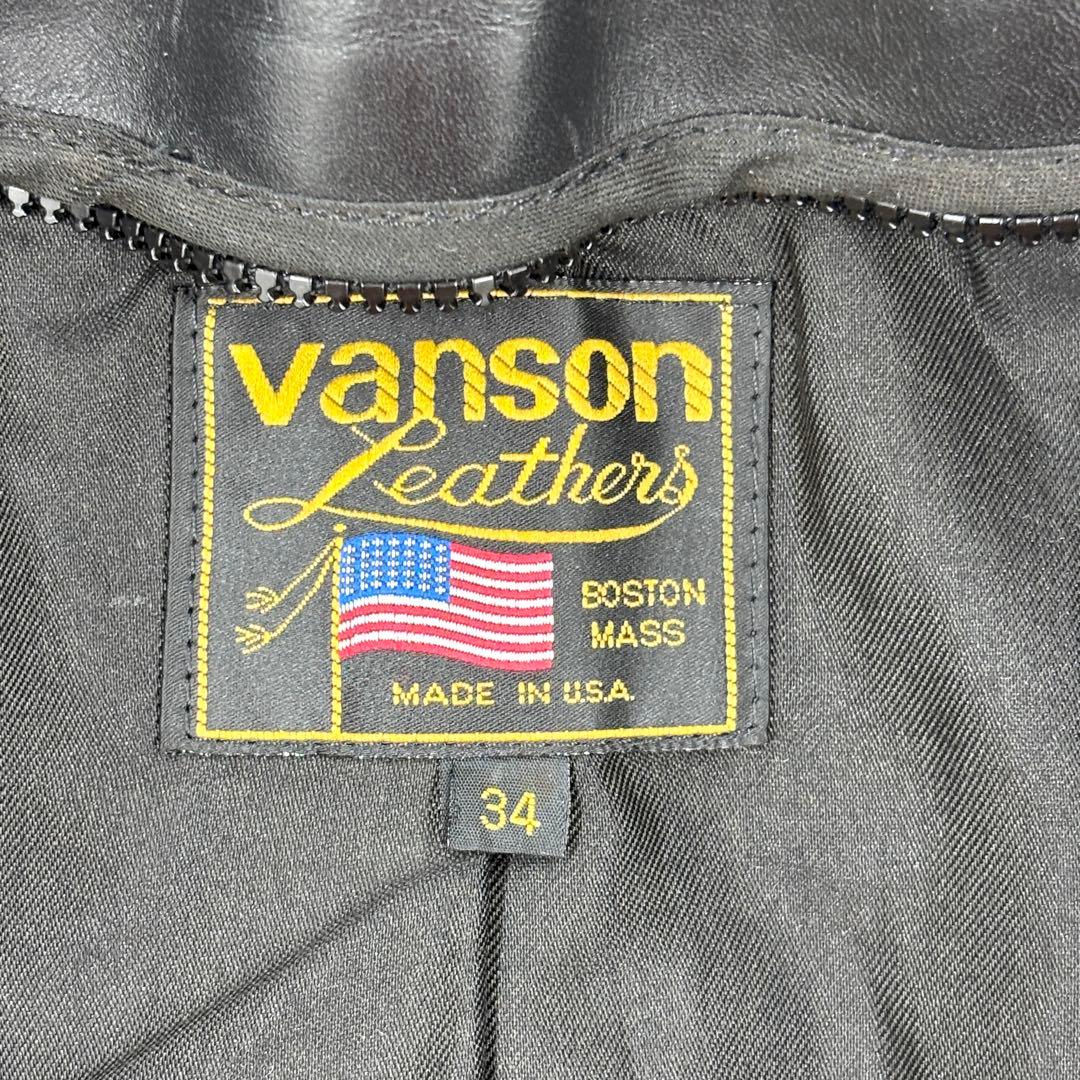 VANSON バンソン シングルライダース レザージャケット TYPE B 34