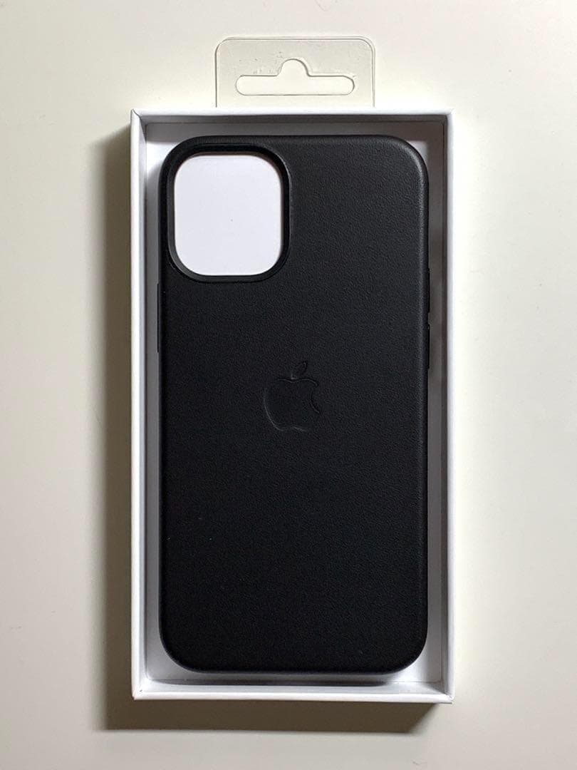 【新品】純正 iPhone 12 mini レザーケース・ブラック①