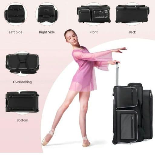 ダンスバッグ ガーメントラック 衣類転がりダッフル 旅行衣装ケース 競技会