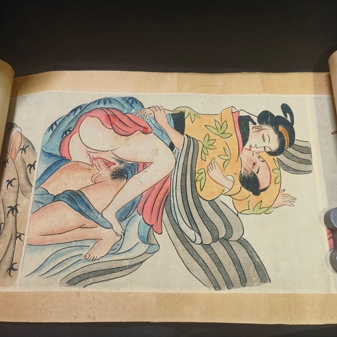 巻き物 春画 江戸古美術 全8枚 直筆 骨董 アンティーク 蒐集家放出 旧家蔵出