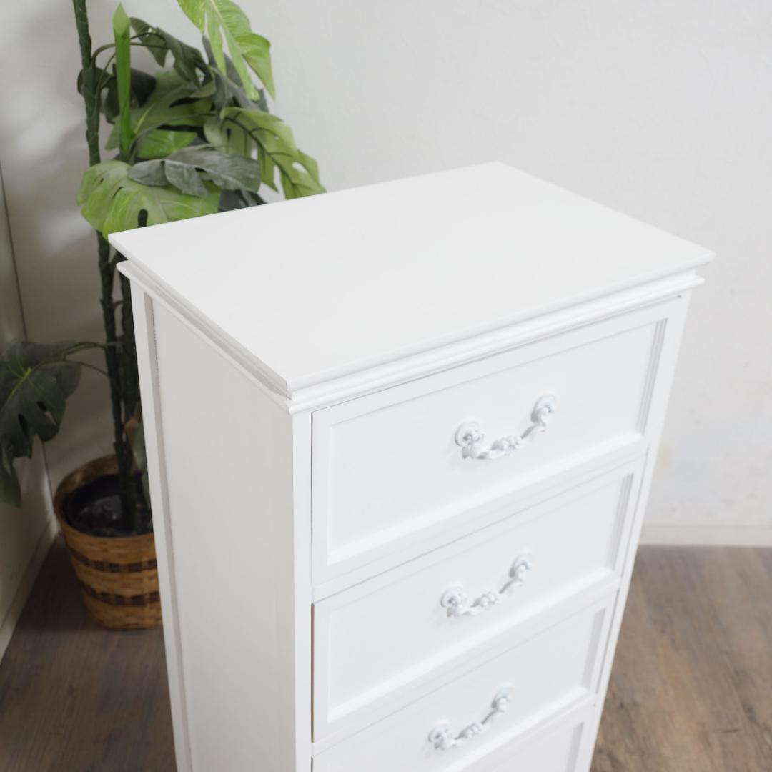 【新品・未使用】　 アンティーク調　シャビー仕上げ　チェスト ４杯