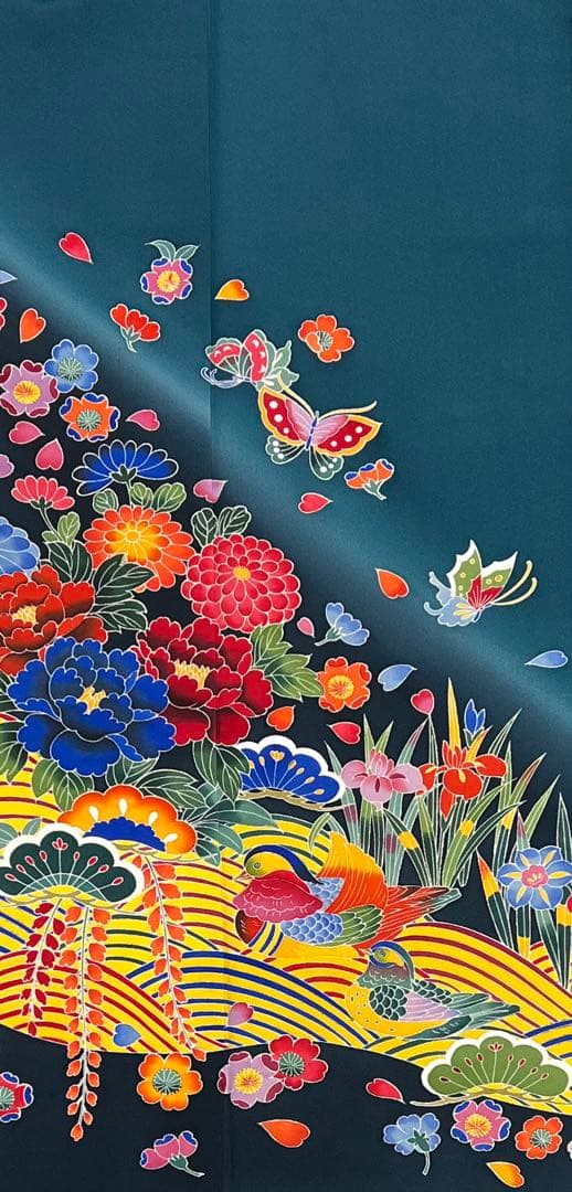 振り袖　フルセット　長襦袢付　落款入り　成人式　手描き　689