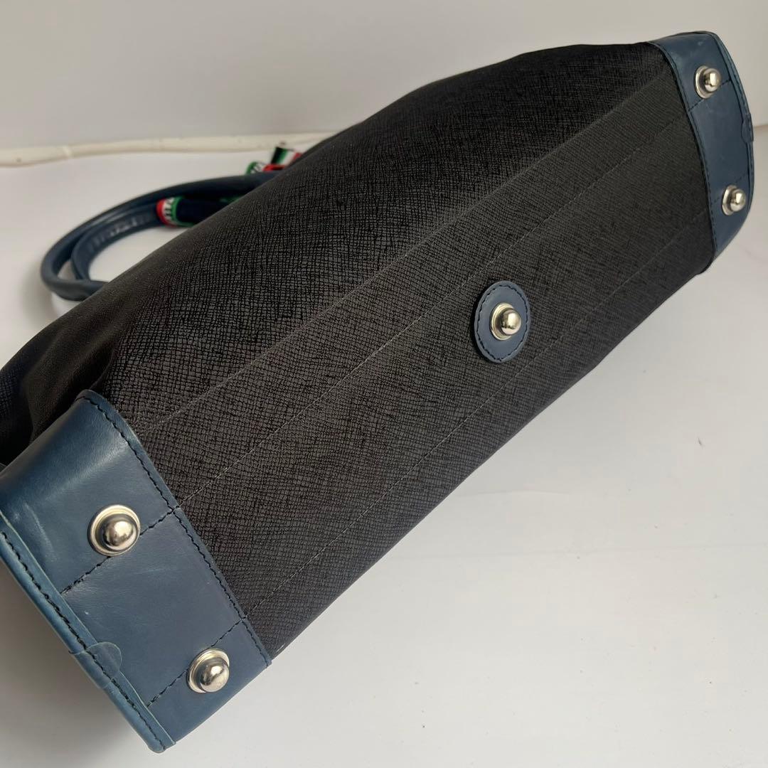 ✨未使用級✨　Orobianco 　レザー　ビジネスバッグ　ネイビー