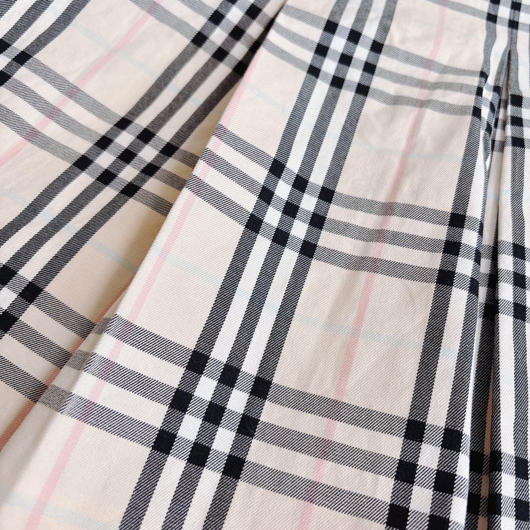 バーバリーブルーレーベル　プリーツスカート　ノバチェック