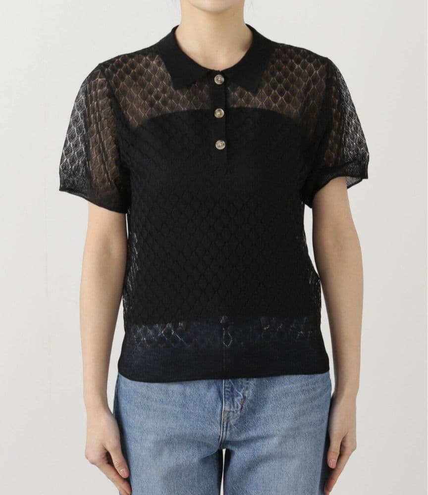 【新品未使用タグ付き】スピックアンドスパン　プロヴォーク　シアーニットポロ