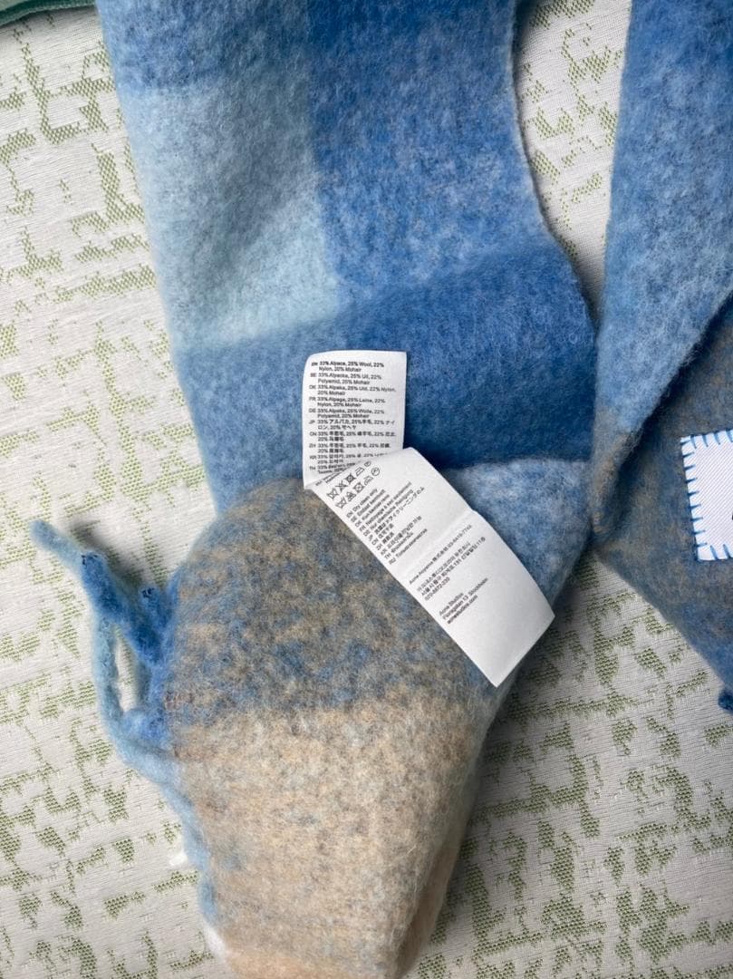 Acne Studios チェック柄マフラー