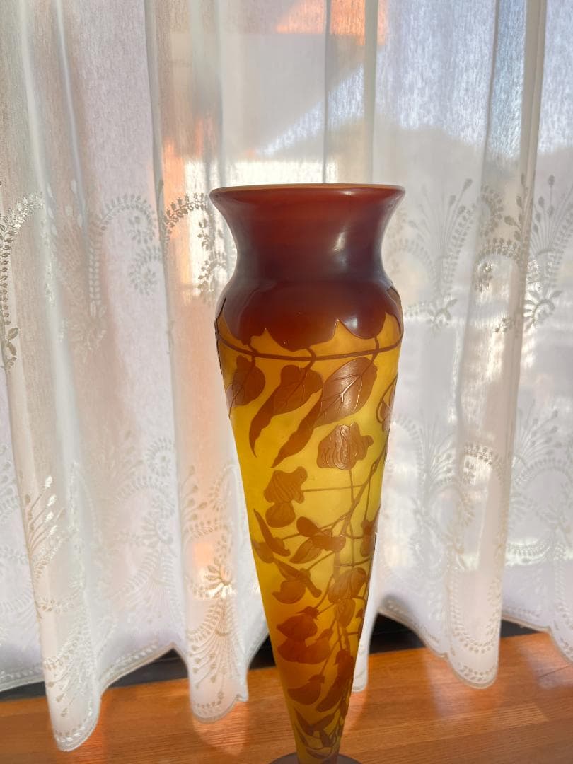 エミールガレ　Galle　花瓶　アールヌーボー　クレマチス