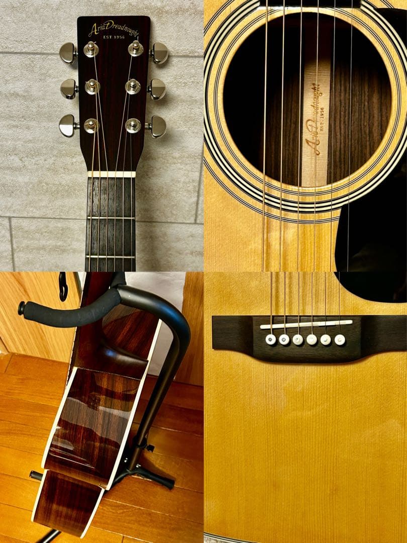 原田さん専用 Aria AF-35N NATトップ単板 Ritterギグバッグ付