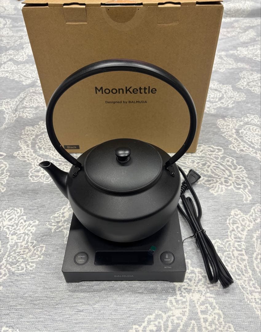 バルミューダ　ジャンク　MoonKettle 電気ケトル ムーンケトル　黒