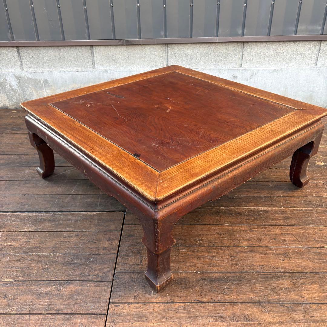 昭和レトロ 古家具 無垢材 木製座卓 ちゃぶ台 文机 お経台 経机 古道具