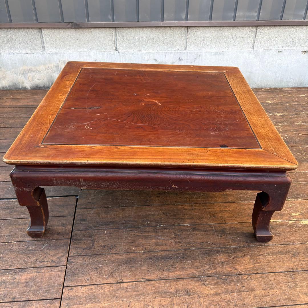 昭和レトロ 古家具 無垢材 木製座卓 ちゃぶ台 文机 お経台 経机 古道具