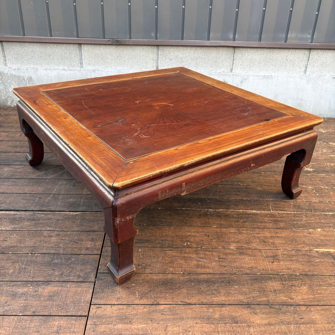 昭和レトロ 古家具 無垢材 木製座卓 ちゃぶ台 文机 お経台 経机 古道具