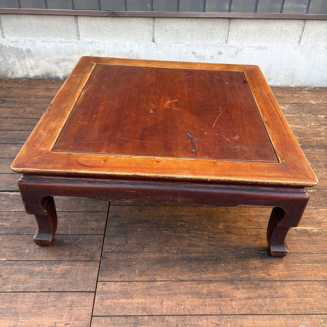 昭和レトロ 古家具 無垢材 木製座卓 ちゃぶ台 文机 お経台 経机 古道具