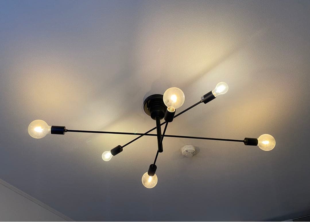 unico Astre ブラック シーリングライト 6灯