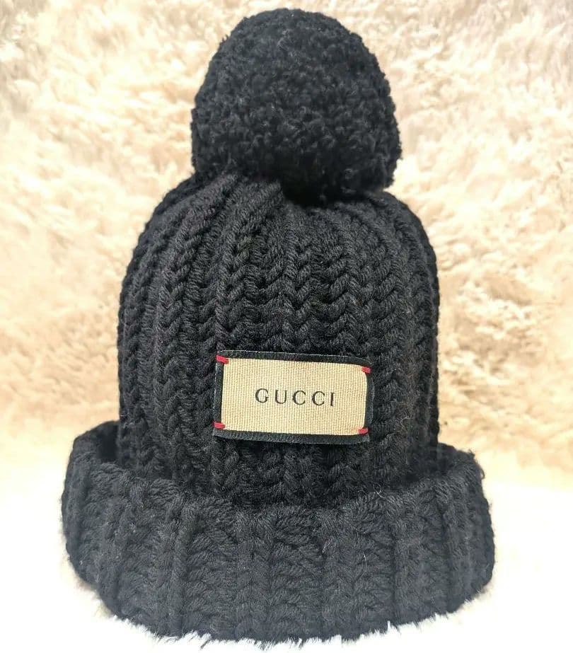 本日限定10%オフ⚡️GUCCI 22AW ニット帽 グッチ キャップ ロゴ
