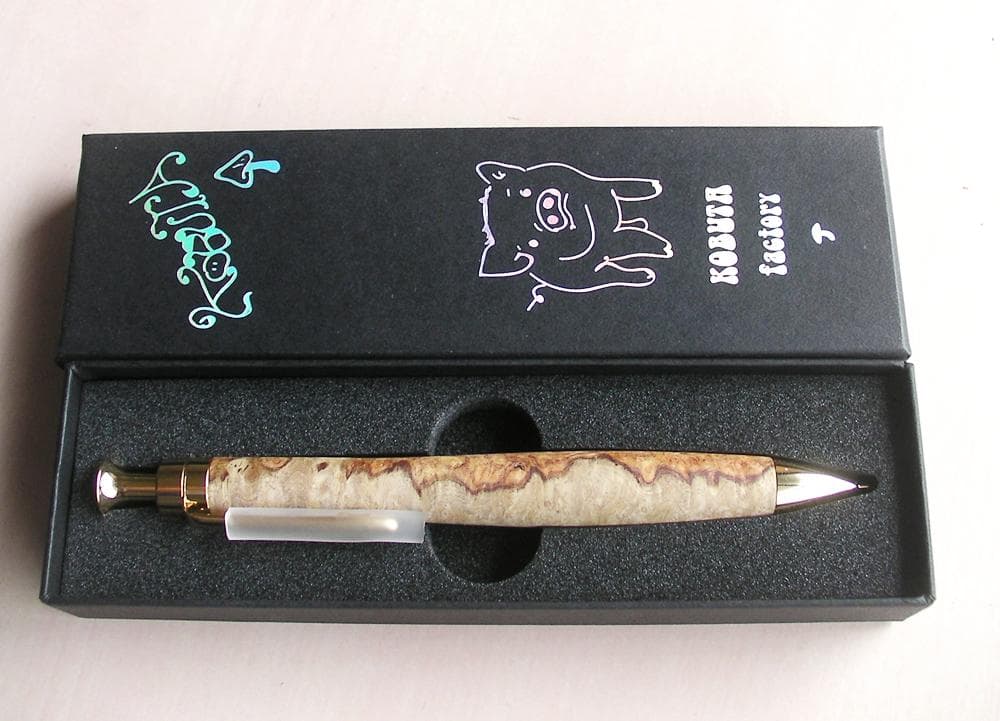 花梨紅白　瘤　木軸　シャープペン　0.5ミリ　未使用　新品　こぶた工房　E私38