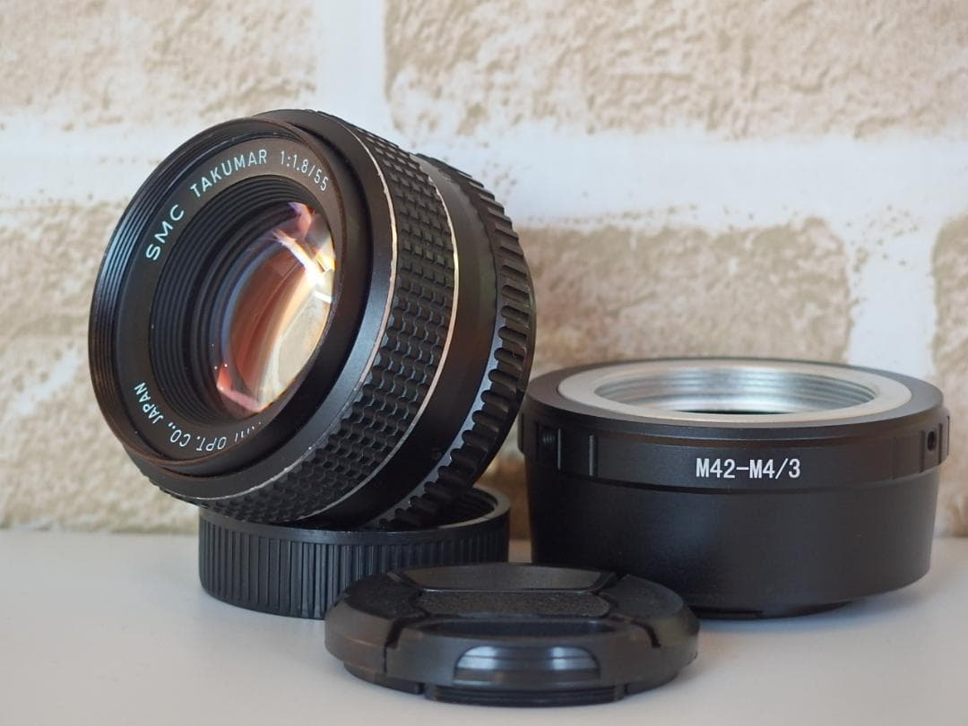 PENTAX SMC Takumar 55mm F1.8 M4/3アダプター付