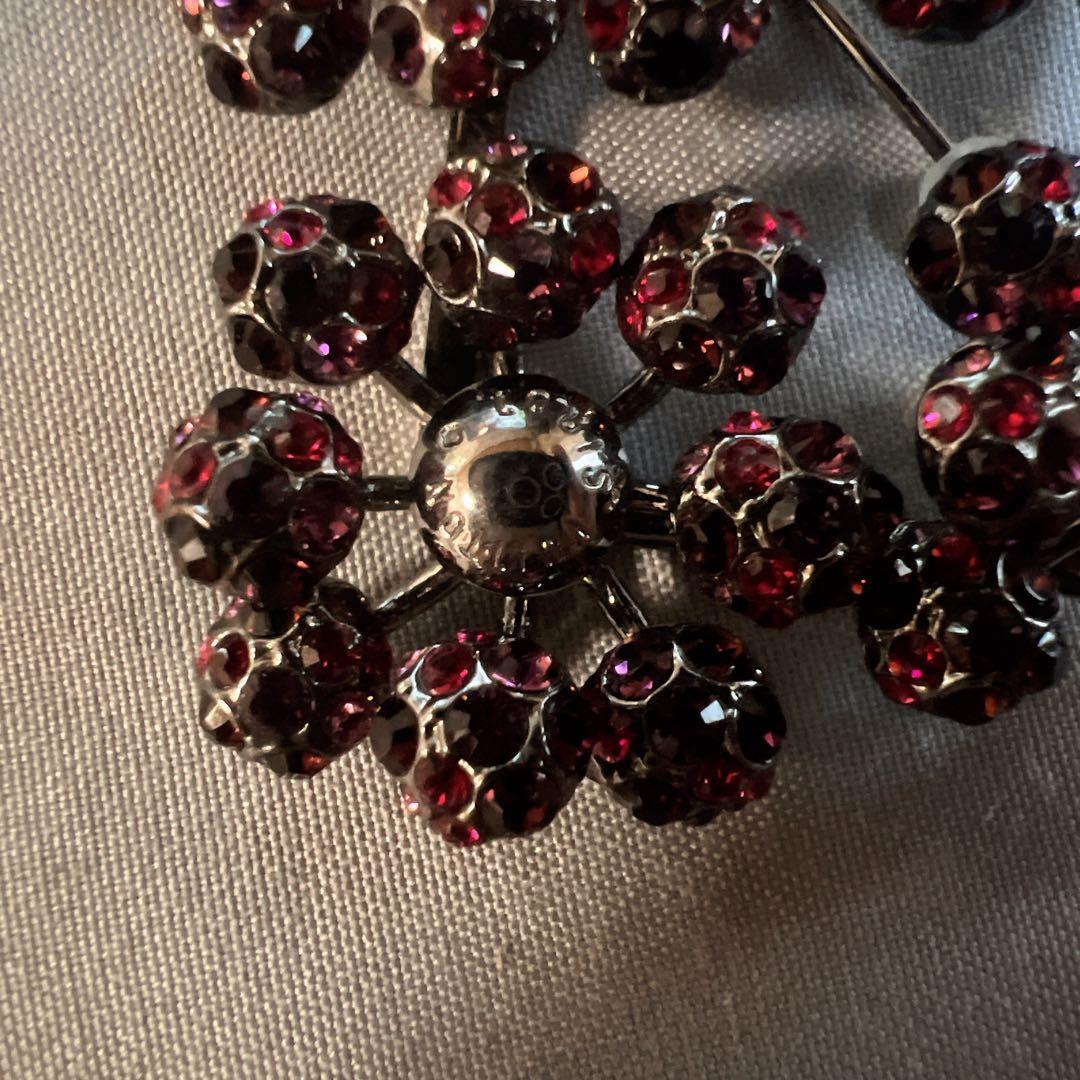 ルイヴィトン ミルエウンヌ GP×ラインストーン ブローチ シルバー