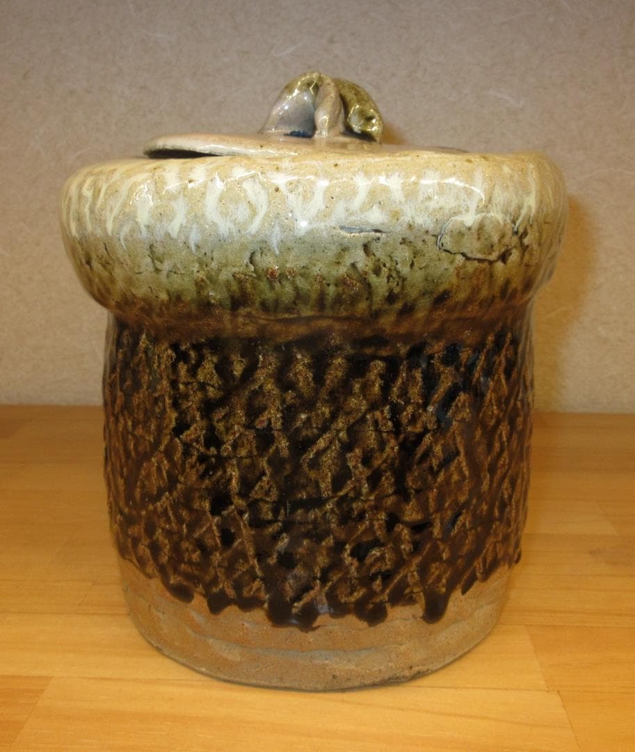 送料込【逢絢亭】茶道具 水指 唐津焼 朝鮮唐津 帆柱窯 中嶋紀文 共箱入り