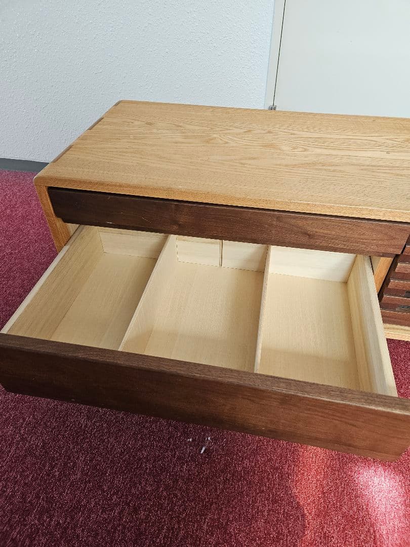 すみっこ 北欧 タモ＆ウォルナット無垢材 収納TVボード 幅180cm