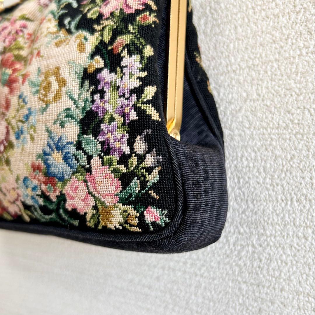 プチポワン ゴブラン刺繍 パーティーバッグ 久家道子 新品未使用
