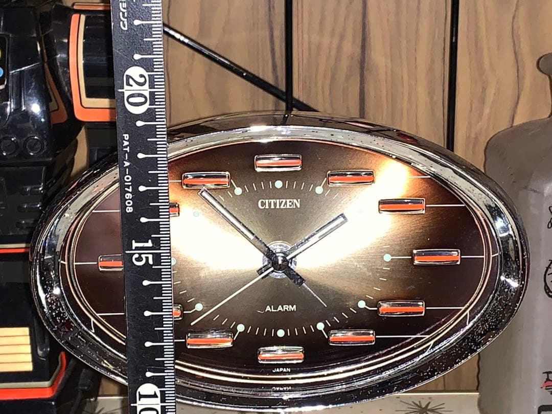 昭和レトロ　動作品　シチズン CITIZEN アラーム付　置時計　スペースエイジ