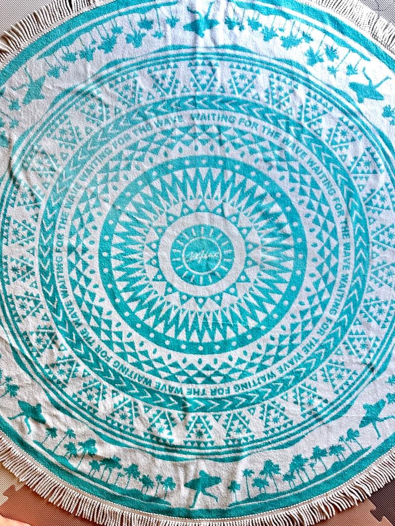 WTW ビーチラウンドタオル／ターコイズ