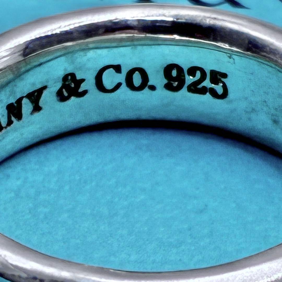 【美品】ティファニー 15.5号 ナローリング シルバー 大きめ 指輪　メンズ