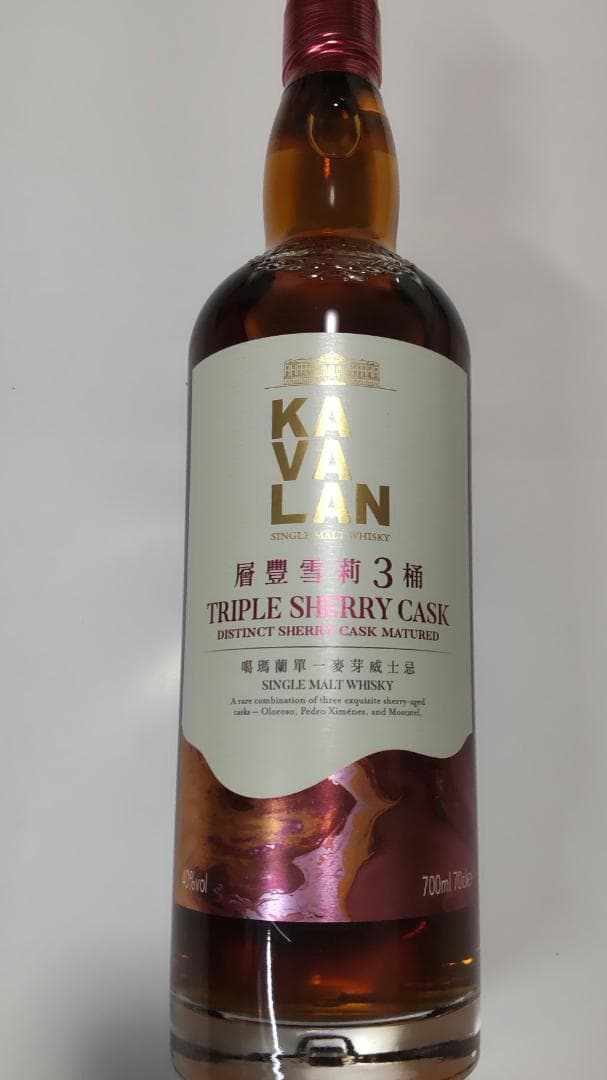 KAVALAN シングルモルトウイスキー トリプルシェリーカスク 700ml ♪