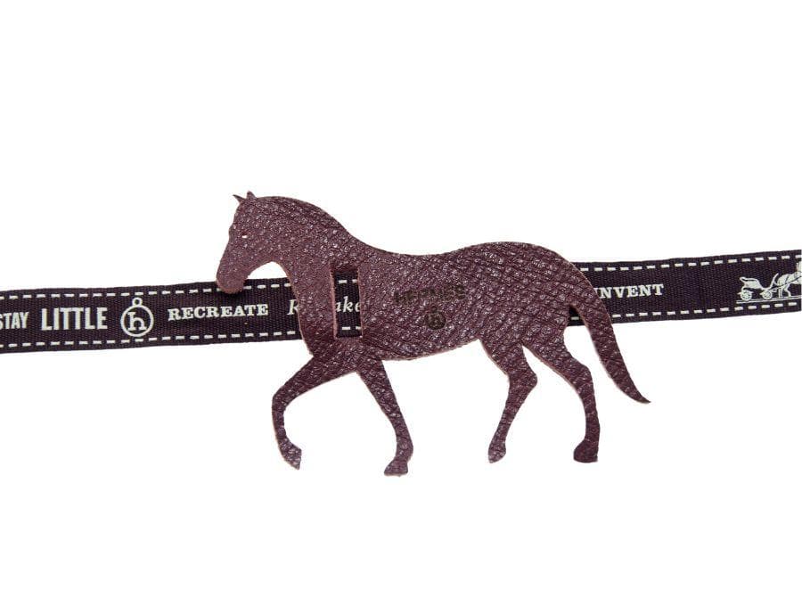 エルメス プティ・アッシュ ラッピングチャーム 馬 ダークブラウン HERMES