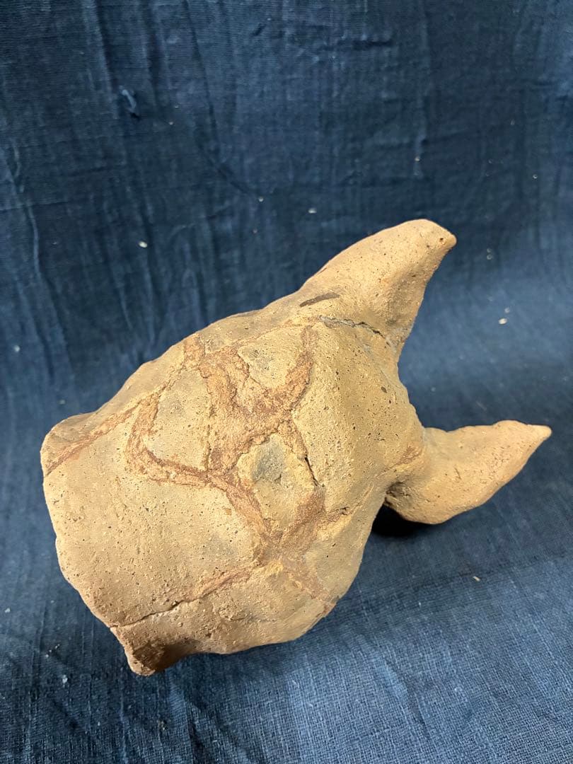 ムササビ埴輪　頭部　動物埴輪　出土　伝千葉県成田市　古墳時代　縄文　発掘品