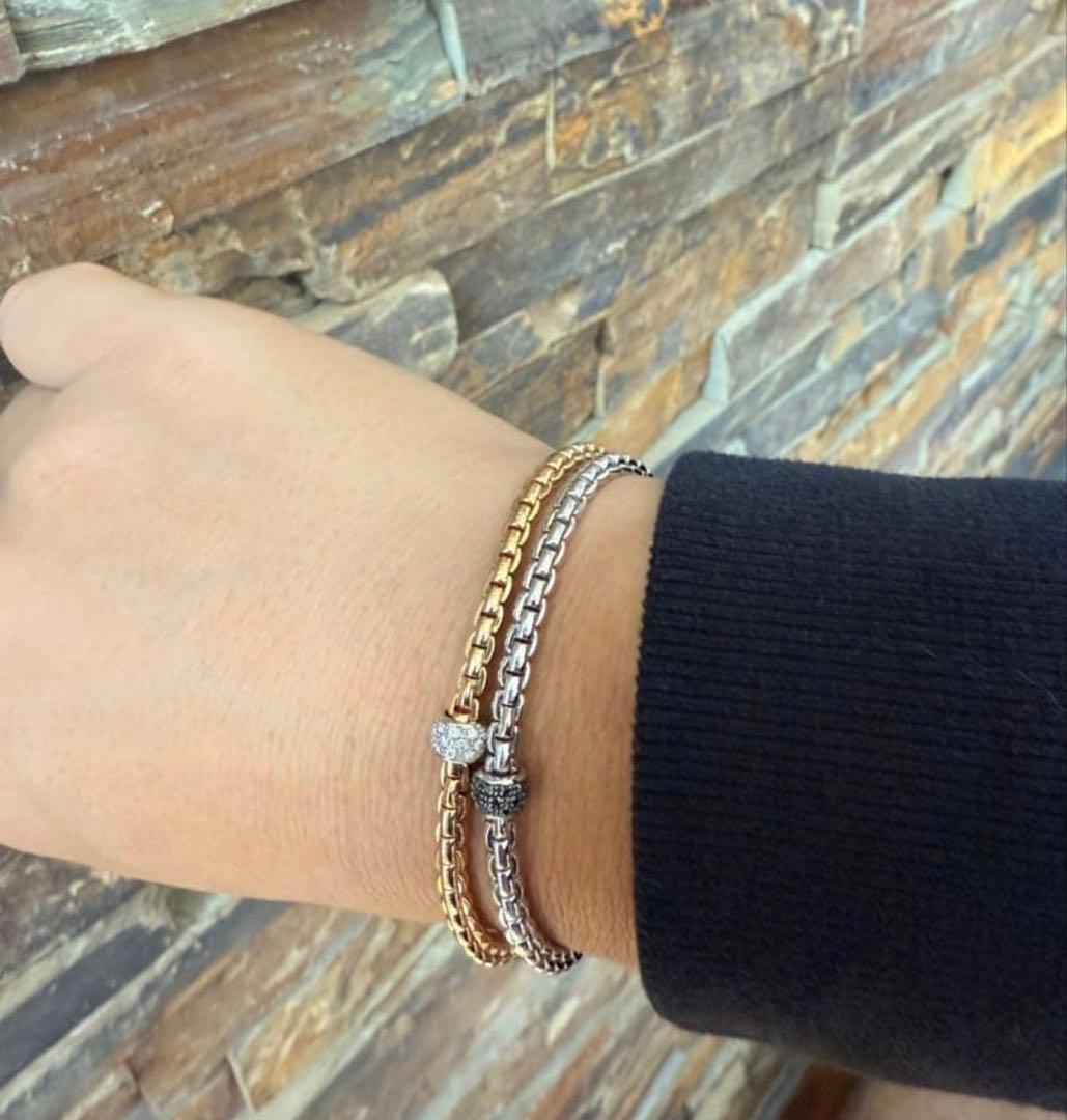 FOPE EKA ホワイトゴールド ブラックダイヤ M