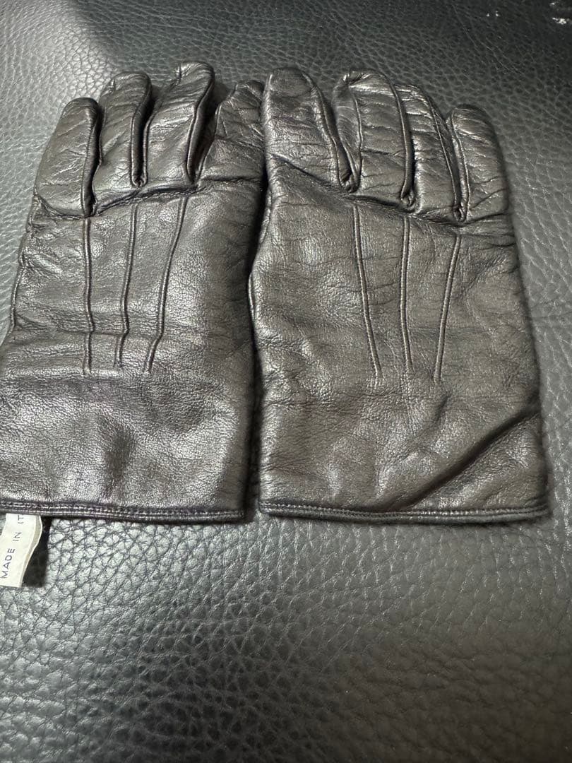 即*ー様 【15万円超級】Brioniシープスキン手袋 8 1/2 カシミヤ裏地