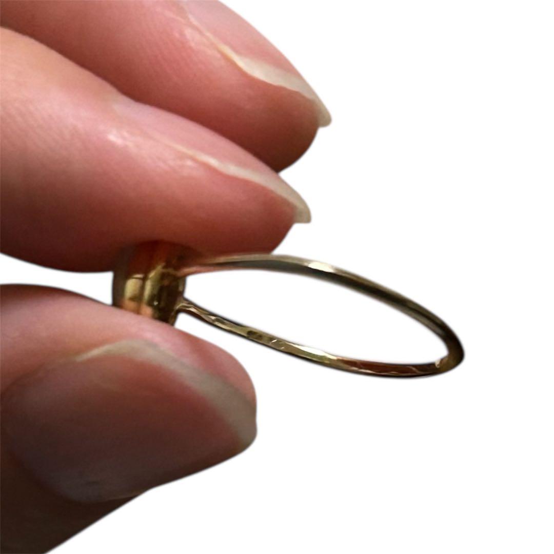 美品　現行品　ete K10YG ヴェール ナチュラルストーン リング　11号