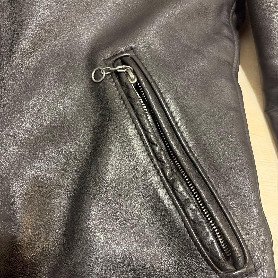 品番 Schott 643 レザー シングルライダース 34 ボアライナー