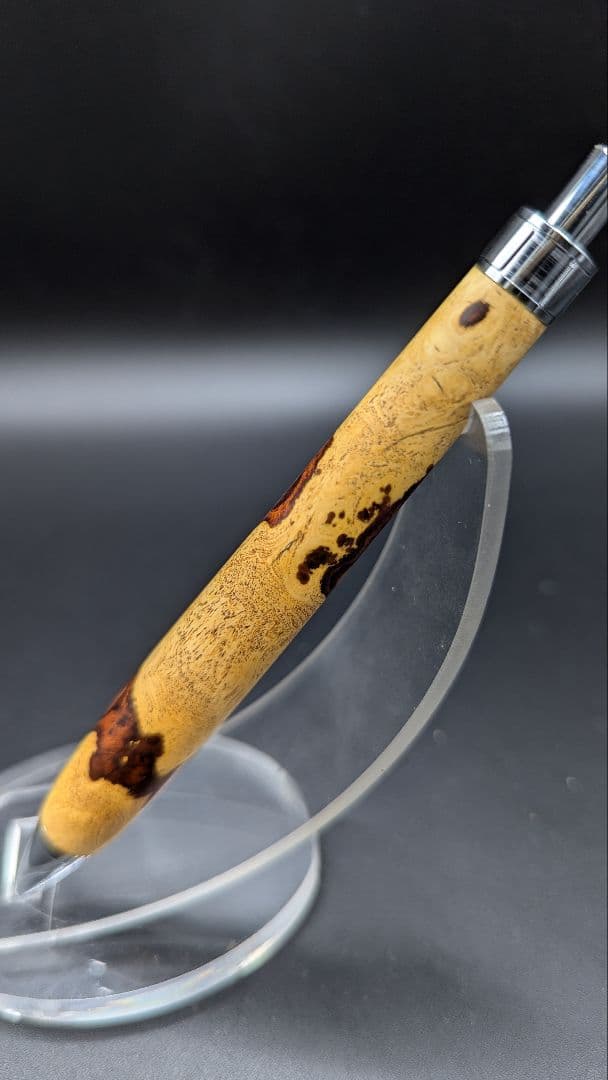 401ペン工房翌檜　極上　デザートアイアンウッド　瘤杢　ツートン　木軸シャーペン