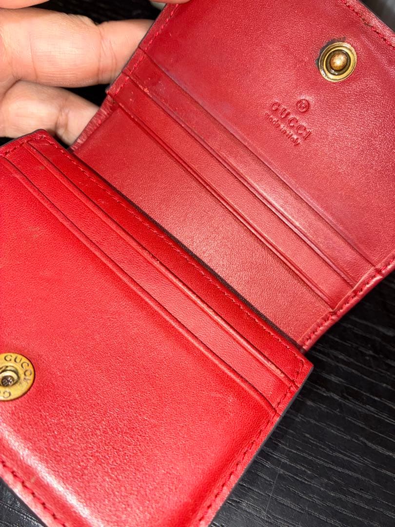 転売目的は❌GUCCI 二つ折り財布 チェリー装飾