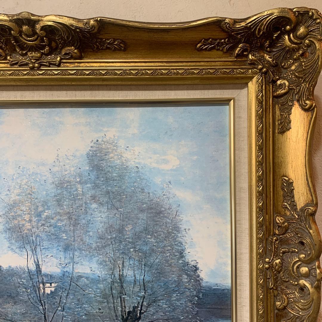 絵画　世界の名画　コロー『ヴィル・ダブレー』F10大判　高級額装　複製画