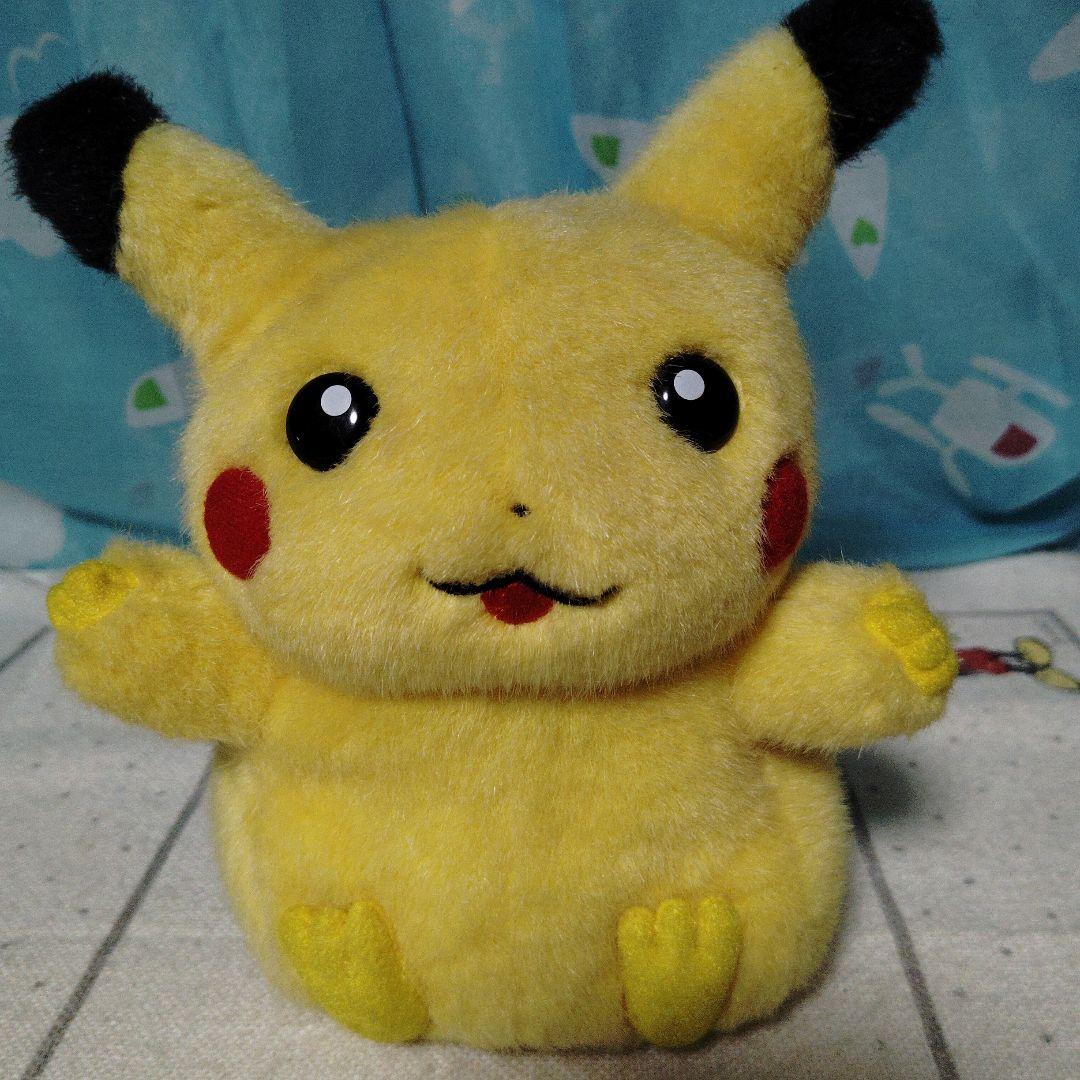 ⚠ジャンク品⚠初期　初代　ピカチュウ　ぬいぐるみ　TOMY バンザイ　トミー