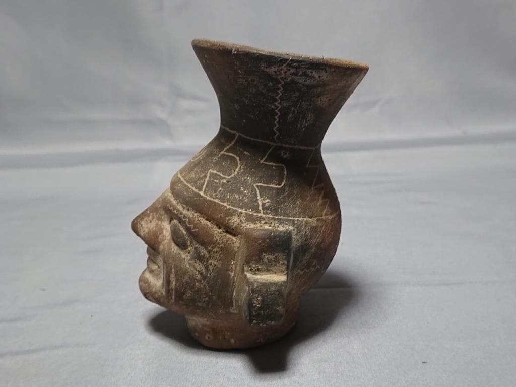 コレクター収集品　メキシコ　マヤ文明　象形壺