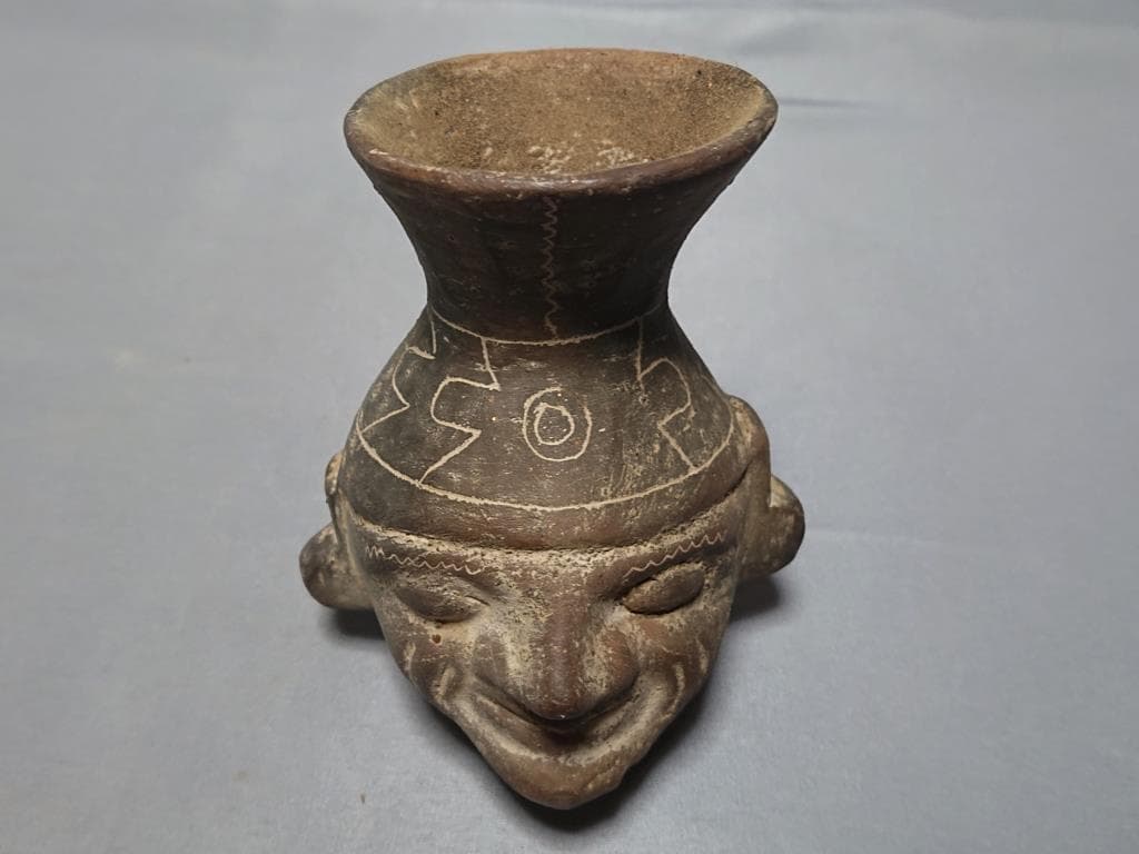 コレクター収集品　メキシコ　マヤ文明　象形壺