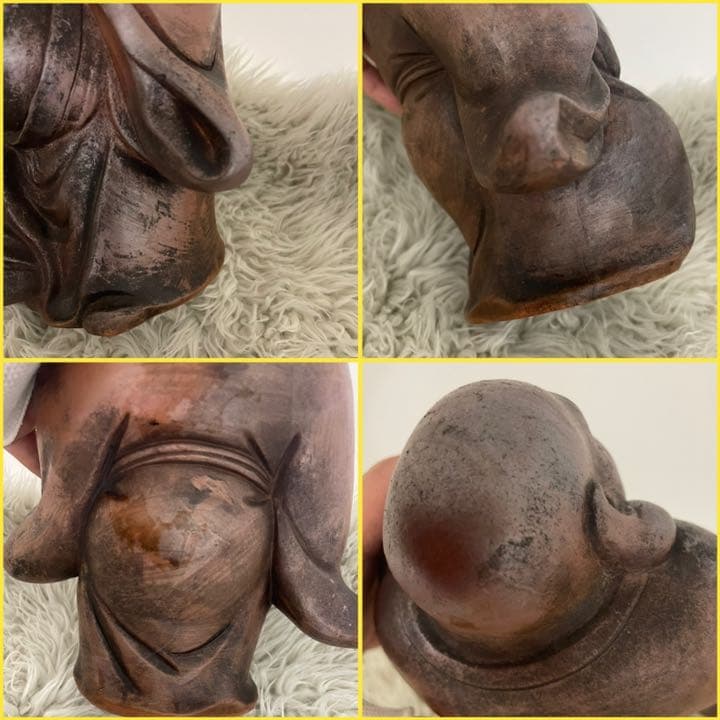 アンティーク品・古美術品　古備前　置物　七福神　布袋