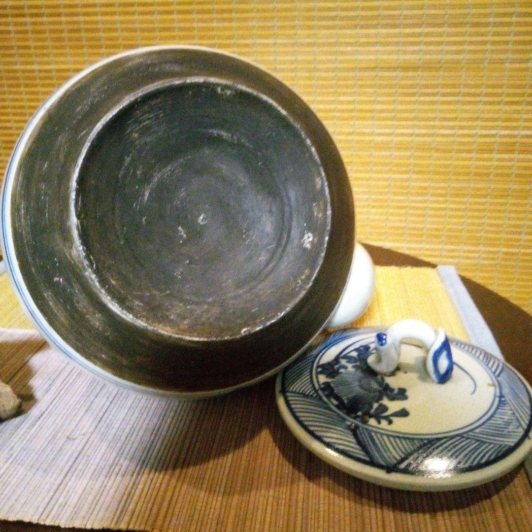骨董品　時代物　アンティーク　土瓶　染付け　インテリア　置物　雑貨　古道具
