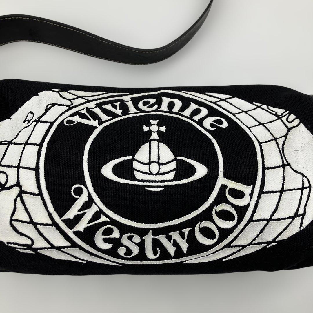 希少✨ヴィヴィアンウエストウッド ショルダーバッグ ロゴプリント 黒