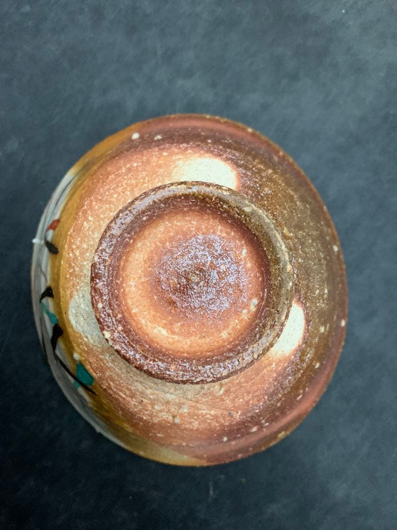 中郷窯　鈴木茂至　信楽焼　武蔵野文　茶碗　寒六窯平野敏三　共箱栞　茶道具